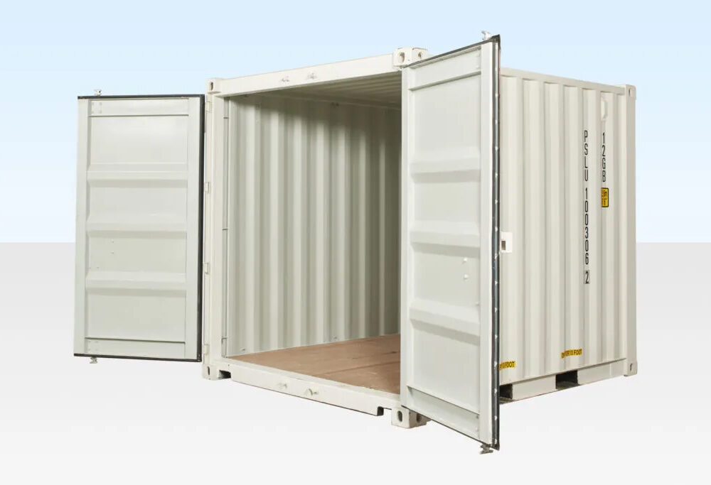 10ft x 8ft Shipping Container (One Trip) White (RAL 9003)